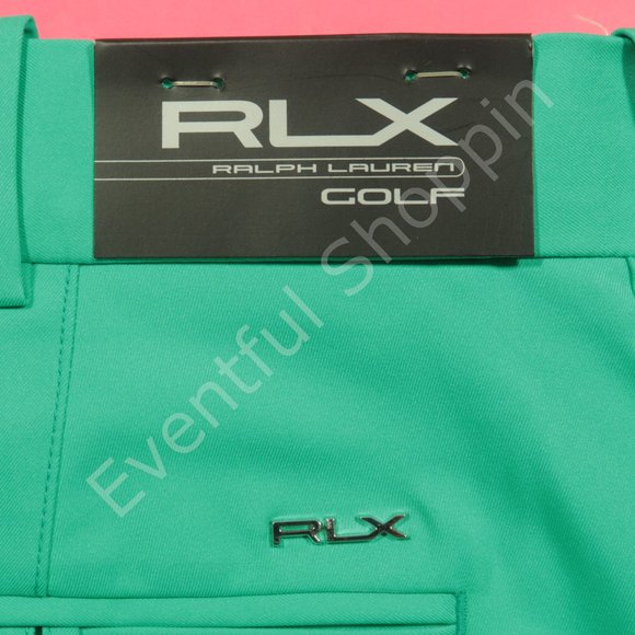 RLX Golf Shorts Mens 35 Green Ralph Lauren Performance Flat Front 10" Inseam - Picture 4 of 7